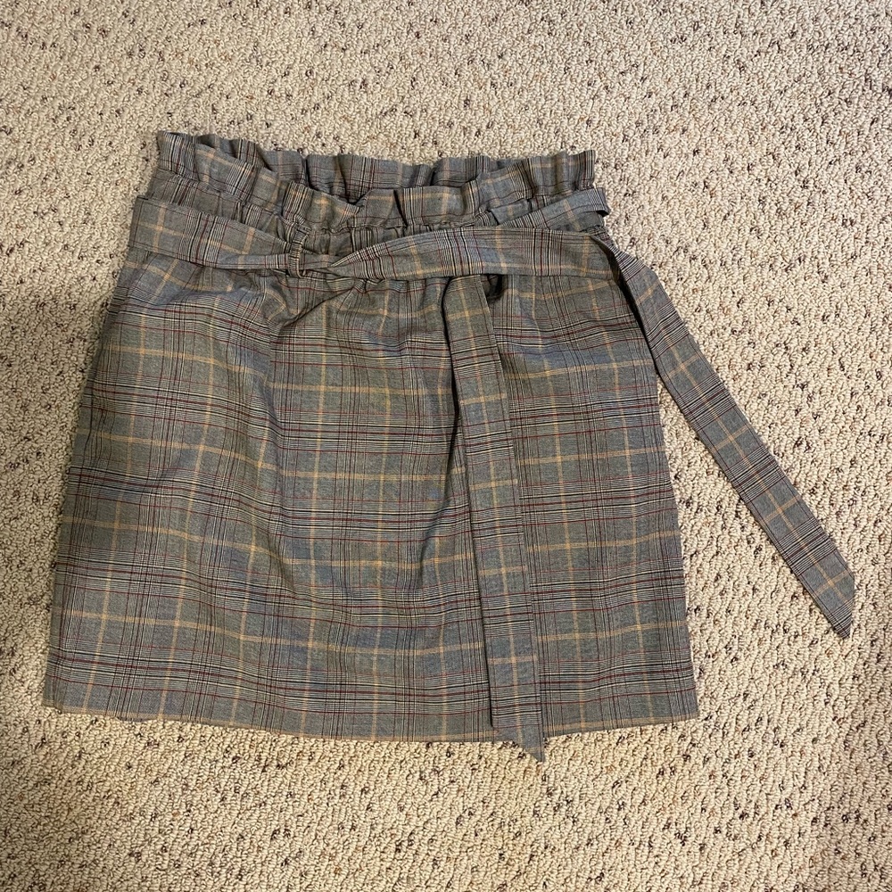 Express Plaid Skirt with Tie Size Medium